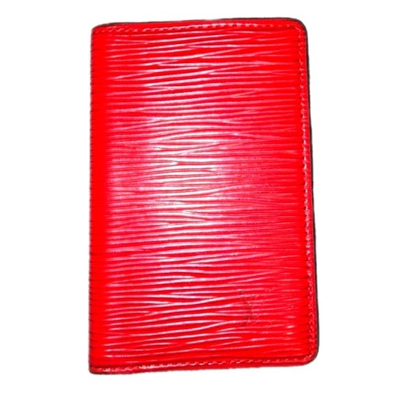 Vibrant Red Louis Vuitton Epi Card Wallet - Picture 1 of 6